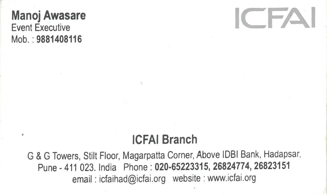 Business Card - ICFAI