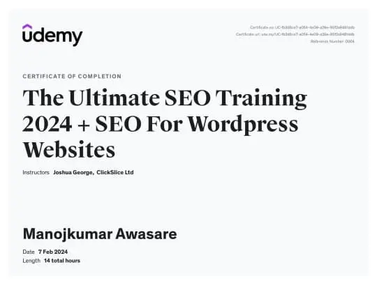 SEO Certificate